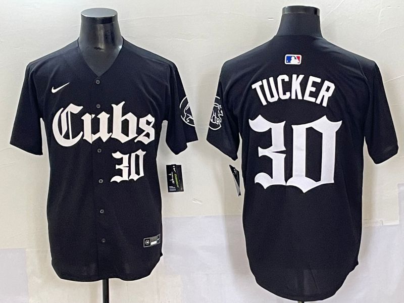 Men 2025 Chicago Cubs #30 Tucker Black Five generations Joint Name Nike MLB Jersey style 8->chicago cubs->MLB Jersey
